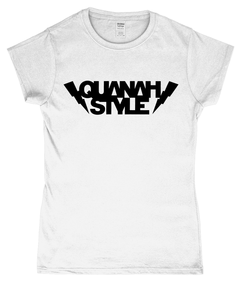 Quanah Style - Black Logo Ladies T-Shirt - SNATCHED MERCH