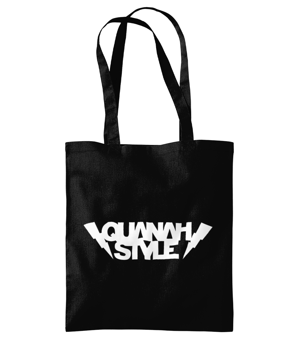 Quanah Style - White Logo Tote Bag - SNATCHED MERCH